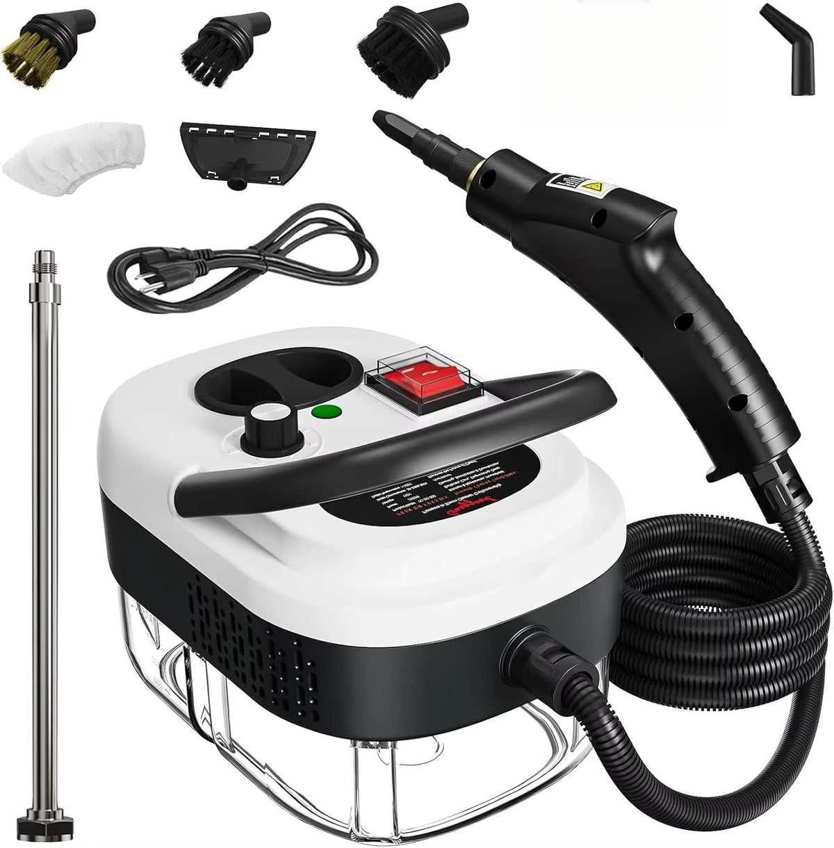 Portable 2500W High Temperature Steam Cleaner Machine with Brush Heads Electric for Cars Households Hotels 220V US Plug