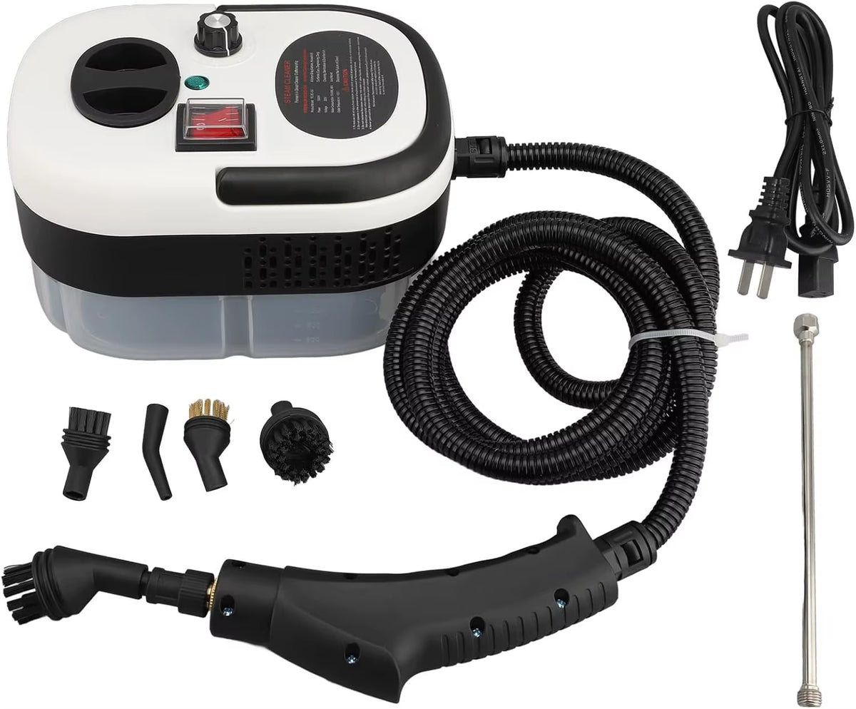 Portable 2500W High Temperature Steam Cleaner Machine with Brush Heads Electric for Cars Households Hotels 220V US Plug